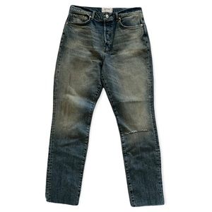 Free People Stella High Rise Straight Leg Cropped Jeans